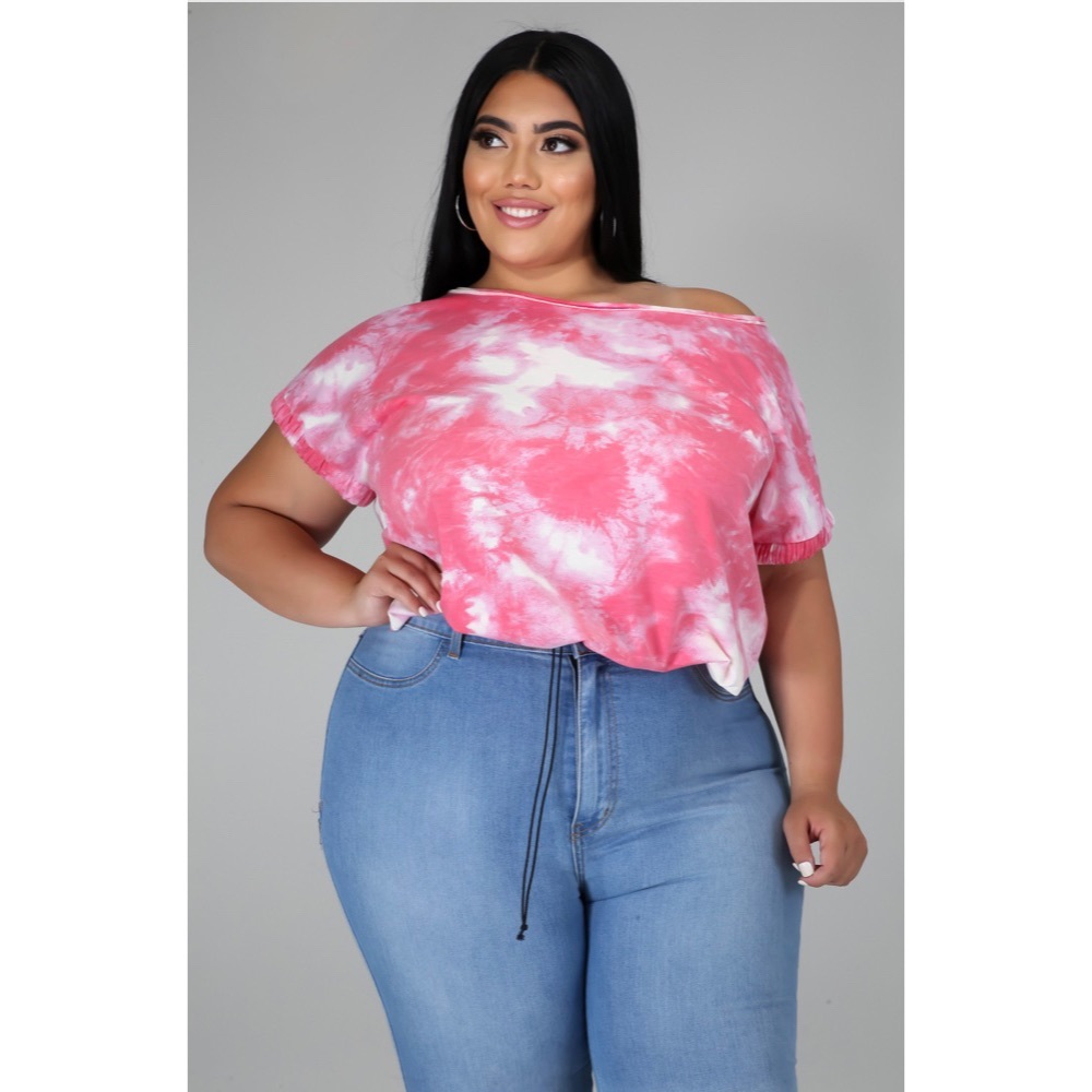 Plus Size Tie Dye Top